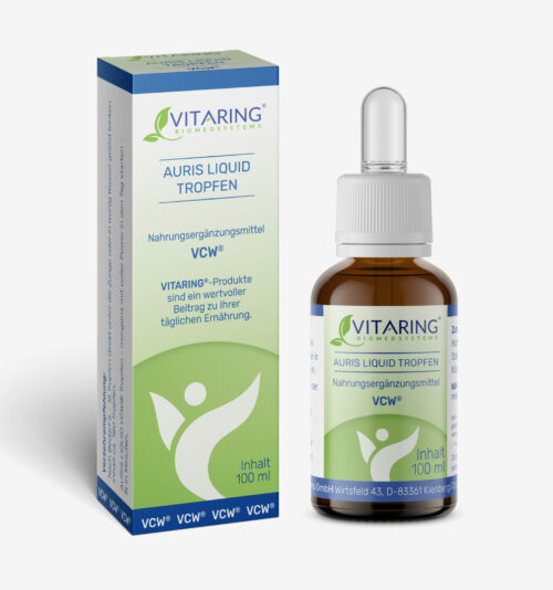 AURIS LIQUID, VCW® Tropfen 100 ml.  Ausleitung. Kann aufgrund seiner Zutaten schädigende Radikale abfangen. Unterstützt das Immunsystem. Unterstützt die allgemeine Kondition. Vermeidet Heißhunger. Für einen normalen Stoffwechsel. Kann die Abwehrkräfte vor allem in  Stresssituationen erhöhen. Verbesserung der Vitalität. Bei Überbelastung. Bei Innerer Unruhe. Bei Stress. Bei Schlafstörungen. Bei Übelkeit. Bei Hautunreinheiten. Bei Übersäuerung - Muskelschmerz. Inhalt ca. 2000 Tropfen.